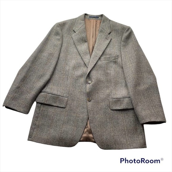 Ralph Lauren Suit Jacket Blazer Sport Coat Brown Size 42S Business office - Picture 13 of 15